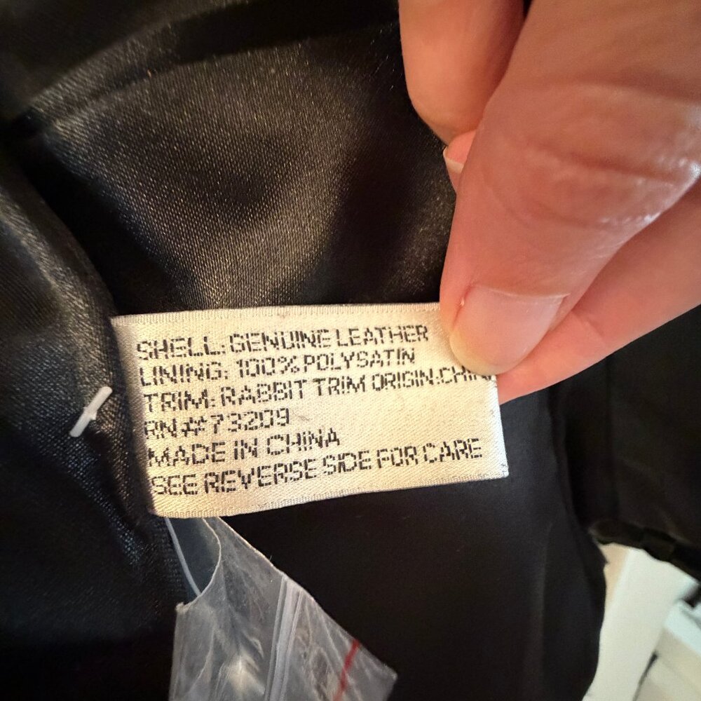 VINTAGE Marvin Richards quilted leather and suede jacket in black, size medium - Picture 4 of 5